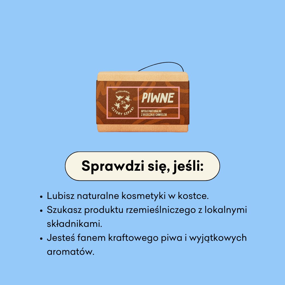 Mydło naturalne Piwne z brzeczką i chmielem w papierowym opakowaniu