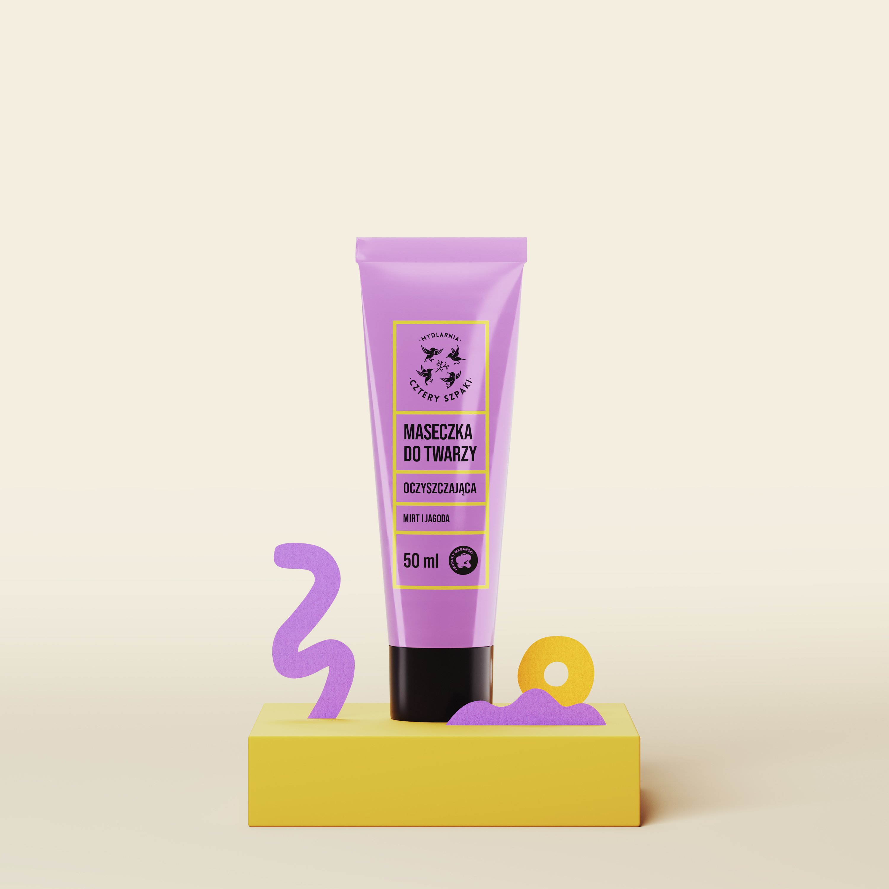 Maseczka do twarzy oczyszczająca Mirt i Jagoda w tubce 50 ml
